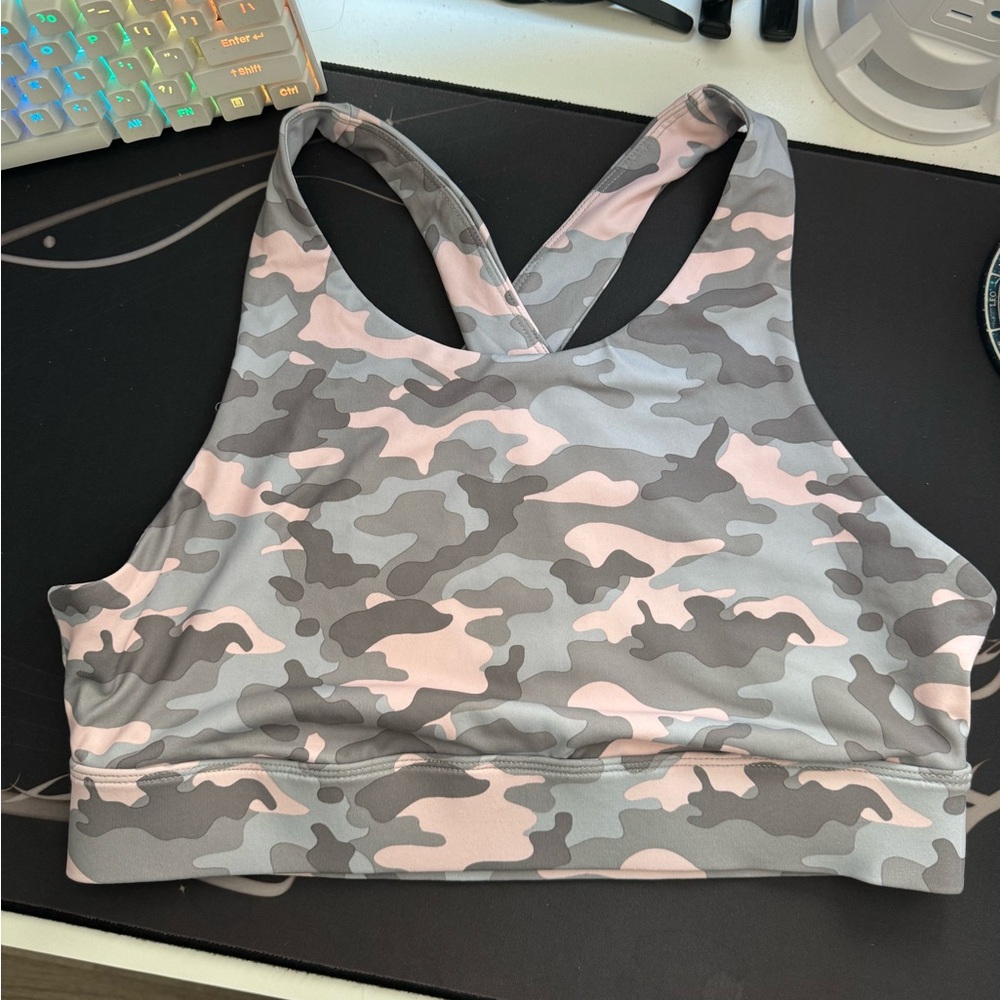 ✨ 3/$10 Fabletics Camo No Bounce High Impact Sports Bra